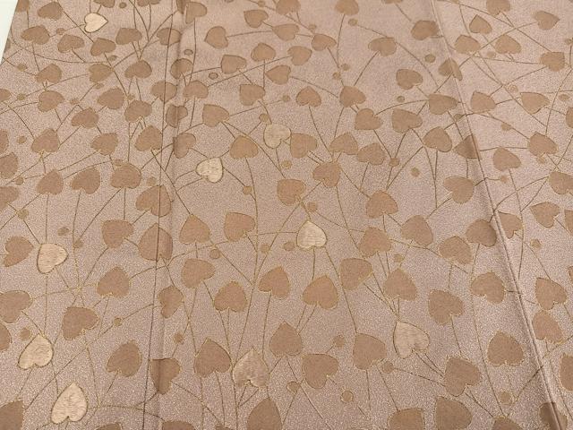 平和屋着物●銀座きしや 訪問着 刺繍 葉尽くし 金彩 たとう紙付き 正絹 逸品 AABG9024ph