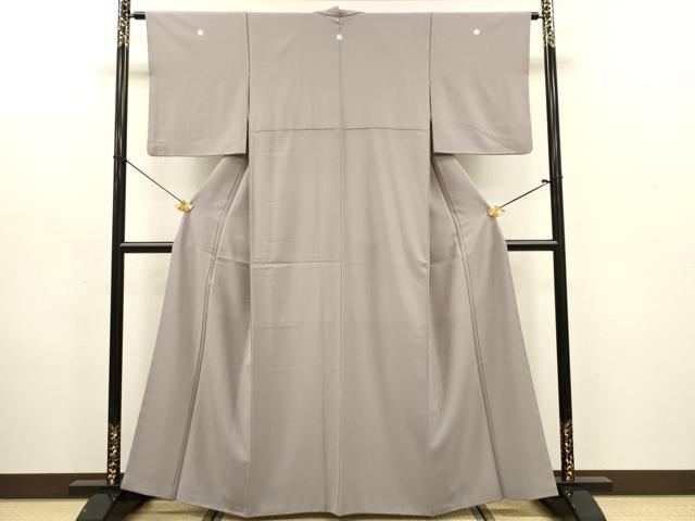 平和屋着物■上質な色無地 薄鈍色 正絹 逸品 DABC7895ya
