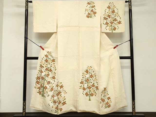 平和屋着物■訪問着 刺繍 枝花文 正絹 逸品 DABD2721cd