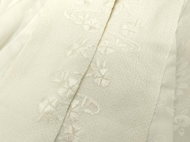 平和屋着物■長襦袢 無双仕立て 舞花地紋 半衿刺繍 洗える着物 DABD2743cd