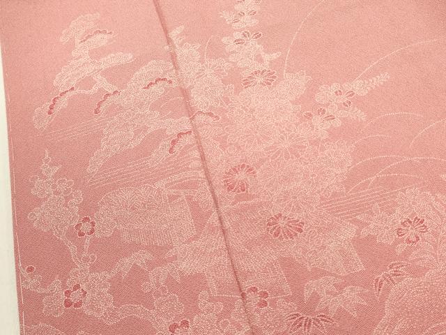 平和屋着物■伝統工芸師 服部光擴 訪問着 江戸小紋 花松文 正絹 逸品 DABD0798op