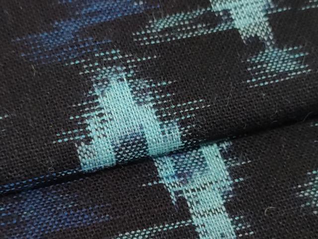 平和屋着物●久留米絣 反物 着尺 絣文様 富松茂作 証紙付き 綿 逸品 未使用 DABC1964zzz