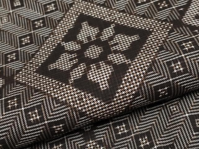 平和屋本店●極上 本場大島紬 現代龍郷絣 菱繋ぎ 逸品 CYAA4856s6