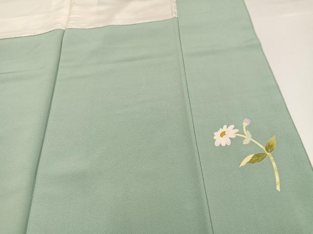 平和屋着物●京加賀友禅 百貫石峰 訪問着 枝花文 暈し染め 正絹 逸品 AABH0416ph