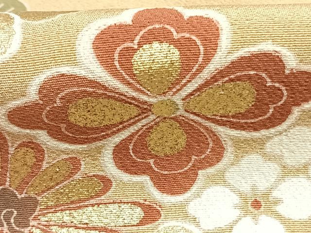 平和屋着物●訪問着 友禅 花菱 花唐草文 金彩 正絹 逸品 AABH0481fy