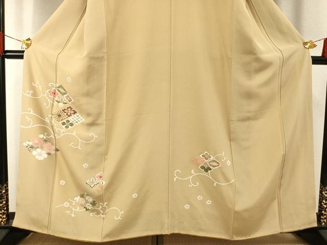 平和屋着物●訪問着 友禅 花菱 花唐草文 金彩 正絹 逸品 AABH0481fy