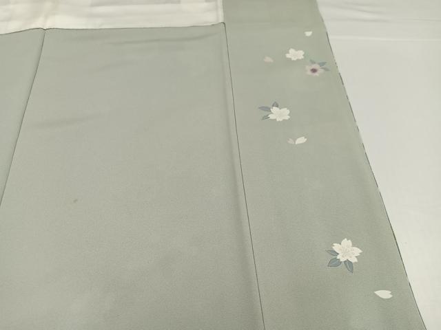 平和屋着物●訪問着 友禅 草花文 暈し染め 正絹 逸品 AABH0436ph