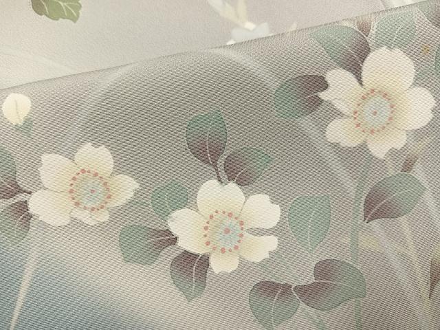 平和屋着物●訪問着 友禅 草花文 暈し染め 正絹 逸品 AABH0436ph
