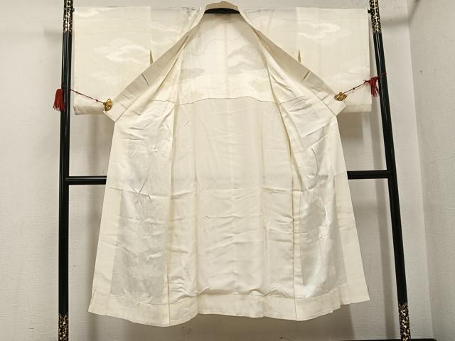 平和屋着物●長襦袢 無双仕立て 雲重ね地紋 正絹 逸品 AABH0461ph