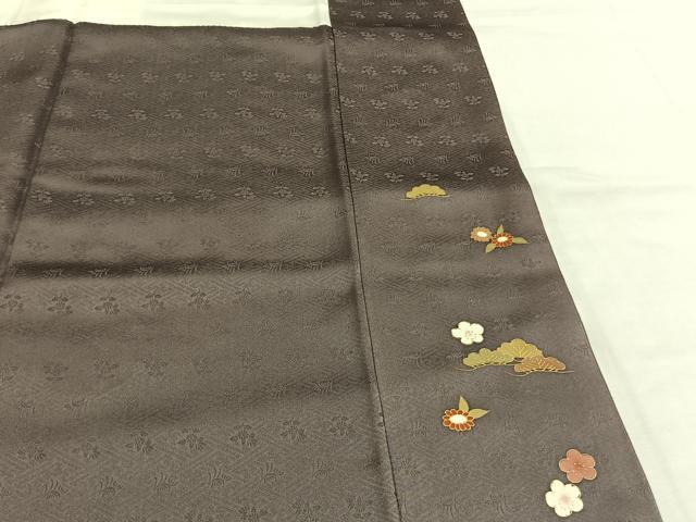 平和屋着物●訪問着 駒刺繍 雪輪熨斗花文 金銀彩 正絹 逸品 AABH0527fy
