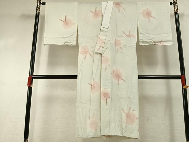 平和屋着物●長襦袢 無双仕立て 兎 暈し染め 正絹 逸品 AABH0517fy