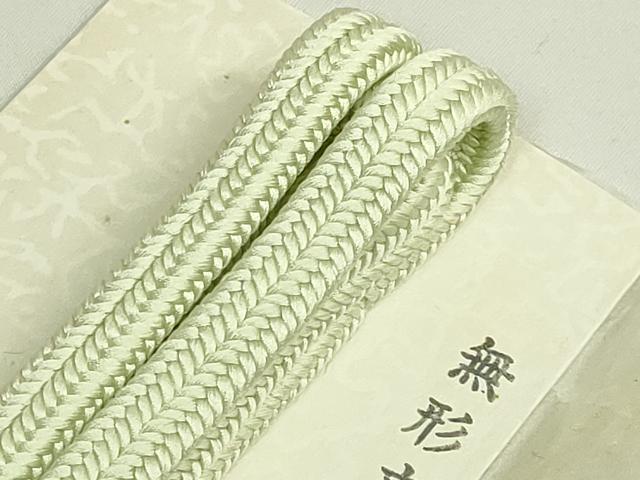 平和屋着物●極上 有職組紐道明 帯締め 冠組 若芽色 宮内庁御用 国立博物館御用 東京芸術大学御用 逸品 未使用 DZAA11839kh6