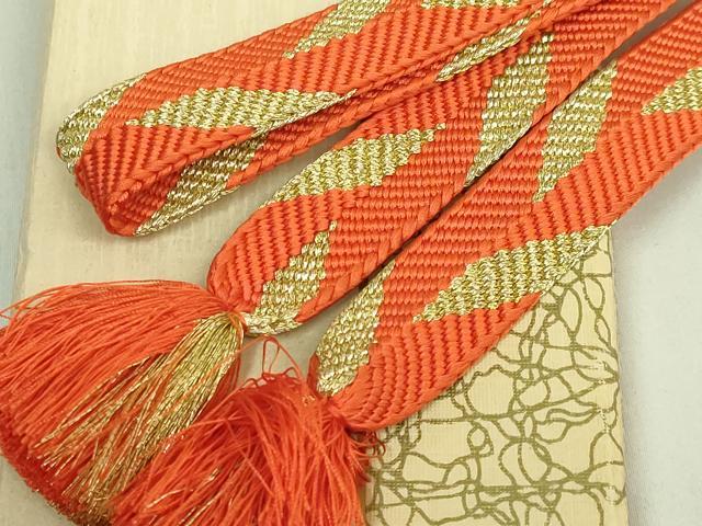 平和屋着物●極上 有職組紐道明 帯締め 笹浪組 金糸 宮内庁御用 国立博物館御用 東京芸術大学御用 逸品 DZAA11802kh6