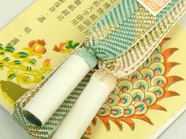 平和屋着物●極上 有職組紐道明 帯締め 笹浪組 曙光 金糸 宮内庁御用 国立博物館御用 東京芸術大学御用 逸品 未使用 DZAA11837kh6