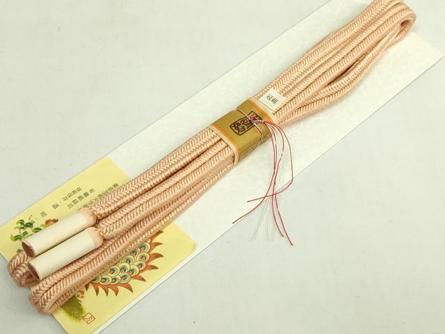 平和屋着物●極上 有職組紐道明 帯締め 冠組 薄柑子 宮内庁御用 国立博物館御用 東京芸術大学御用 逸品 未使用 DZAA12009kh6