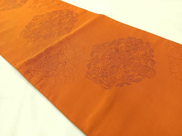 平和屋着物◎綴れ 八寸名古屋帯 正倉院花文 正絹 逸品 AABH2344uk