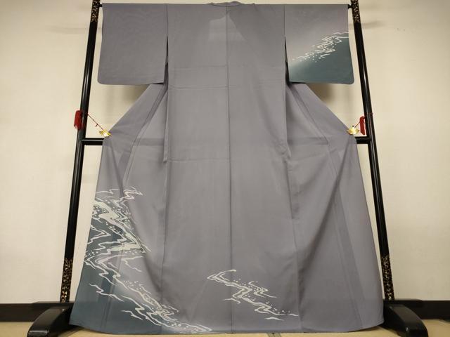 平和屋着物*夏物 訪問着 絽 流水文 暈し染め 正絹 逸品 AABG9233jd