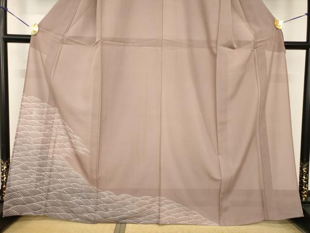 平和屋着物*夏物 訪問着 絽 立波文 暈し染め 正絹 逸品 AABH2081ck
