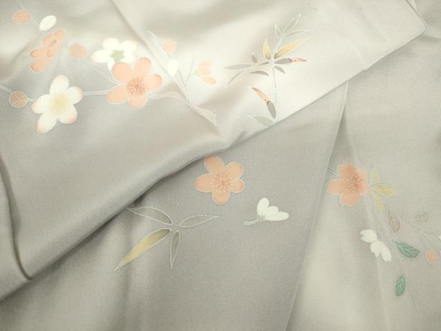 平和屋着物●長襦袢 無双仕立て 霞花文 暈し染め 正絹 逸品 未使用 DABC3688az