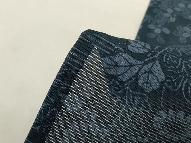 平和屋着物*夏物 小紋 絽 風景草花文 正絹 逸品 AABH2471jd