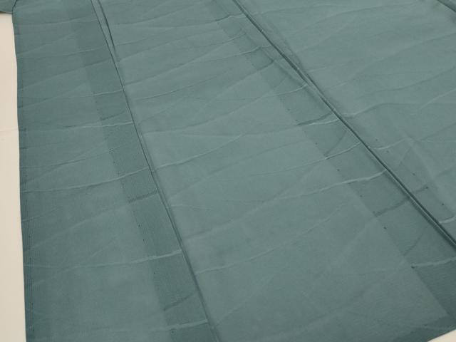 平和屋着物*夏物 色無地 芝紋紗 水浅葱色 正絹 逸品 AABH2482jd