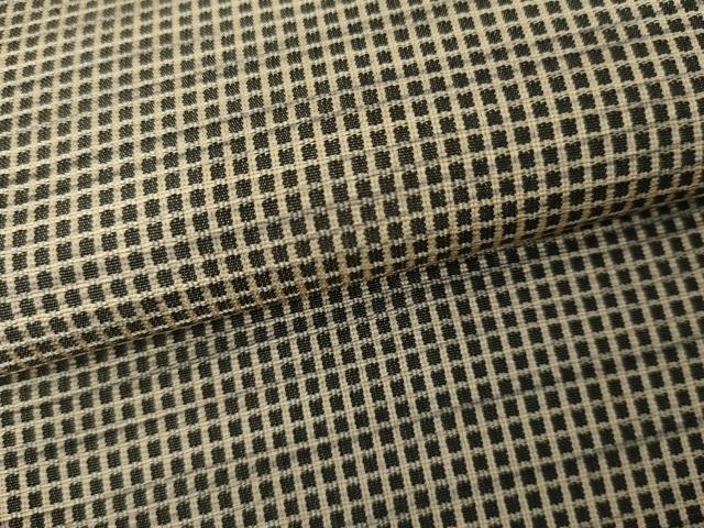 平和屋着物●お召 片身替わり 格子 やまと誂製 正絹 逸品 AABG9906cs