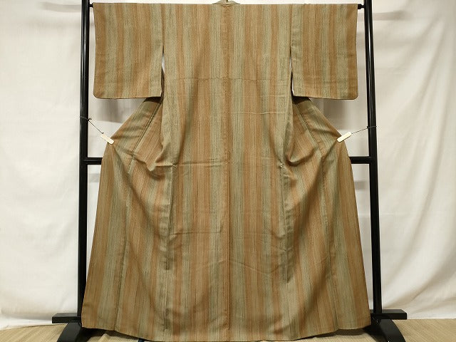 平和屋着物■小紋 間道 暈し染め 洗える着物 CABE1775ev