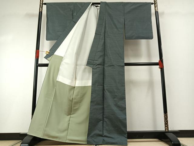 平和屋着物●本場大島紬 縞 宮脇兼太郎商店謹製 証紙付き 正絹 逸品 AABH0556fy