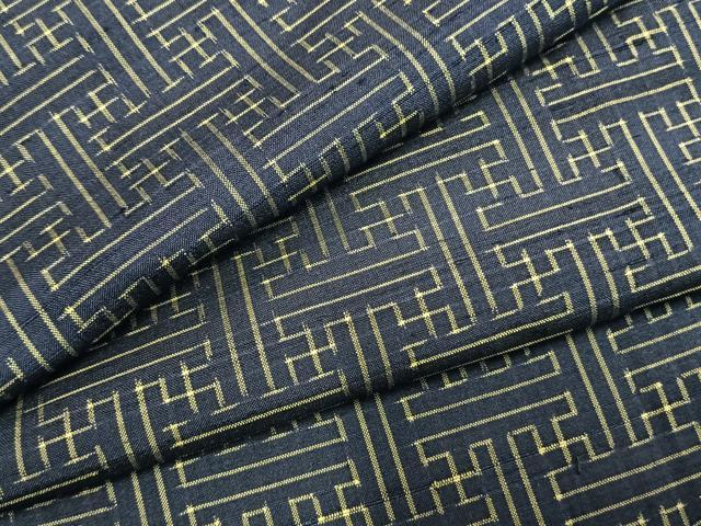 平和屋着物●上質な紬 秋名バラ柄 正絹 逸品 AABH0561fy