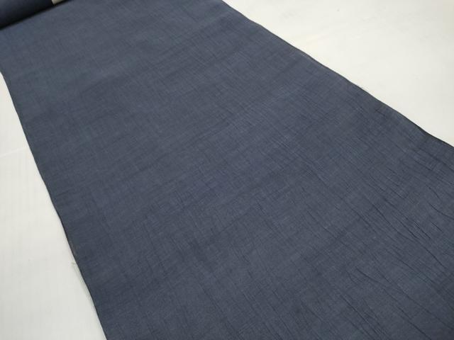 平和屋着物*夏物 本場小千谷ちぢみ 反物 着尺 褐色 証紙付き 本麻 逸品 未使用 DABD7127zzz