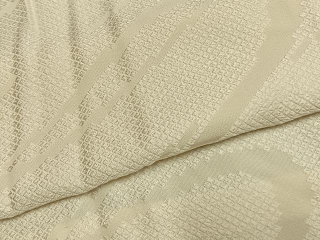 平和屋着物●長襦袢 無双仕立て 流水地紋 鳥の子色 正絹 逸品 AABH0589fy