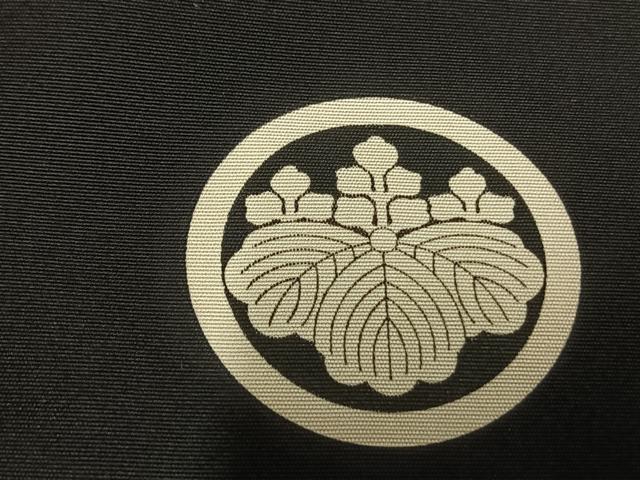 平和屋着物●男性 黒紋付 羽織セット 正絹 逸品 AABH0593fy