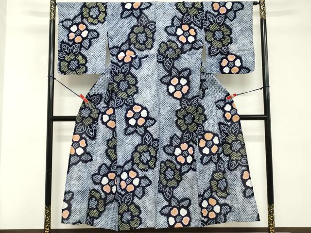 平和屋着物∴夏物 浴衣 有松鳴海絞り 花繋ぎ 綿 逸品 DABD2872cd