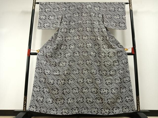 平和屋着物●上質な小紋 総絞り 有栖川文様 三越扱い 正絹 逸品 AABH0622fy