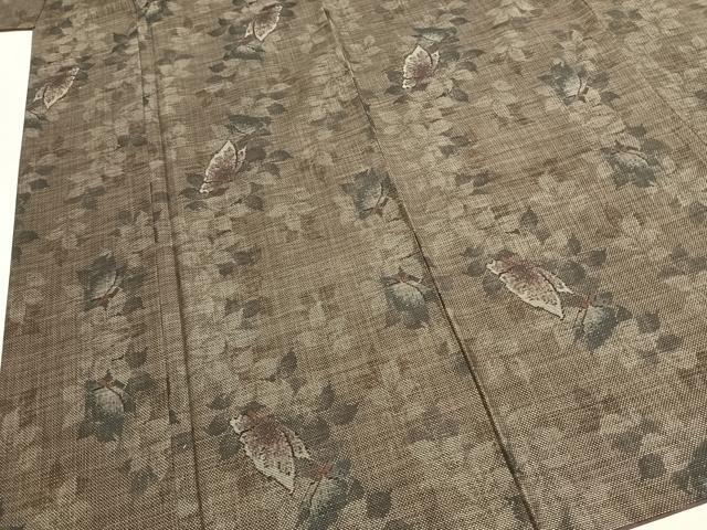 平和屋着物●本場大島紬 カタス7マルキ 舞蝶文 正絹 逸品 AABH0662fy