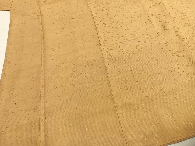 平和屋着物●髭紬 飴色 正絹 逸品 AABH0659fy