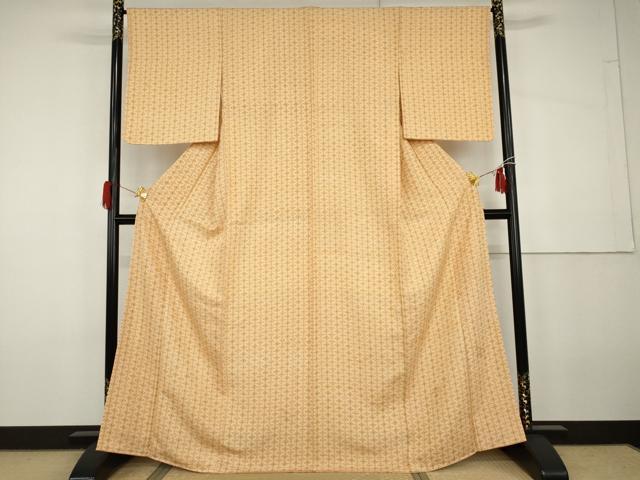 平和屋着物●上質な小紋 七宝花文 正絹 逸品 未使用 AABG9961cs