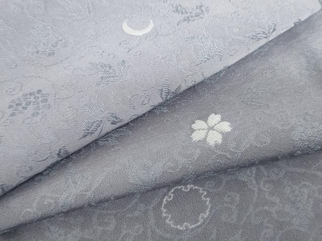 平和屋着物●上質な小紋　縫取　雪輪花文　正絹　逸品　AABG9958cs 平和屋着物○上質な小紋 縫取 雪輪花文 正絹 逸品 AABG9958cs