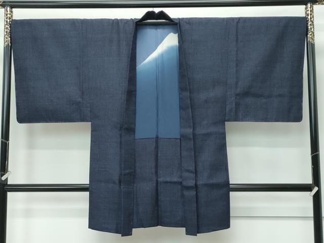 平和屋本店●極上 男性 本場結城紬 重要無形文化財 アンサンブル 長襦袢セット 杢 証紙付き 逸品 CZAA5514s6
