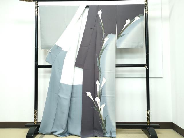 平和屋本店●極上 京都の名門ブランド 銀花仙 訪問着 カラー 暈し染め 金彩 逸品 CZAA5548s6