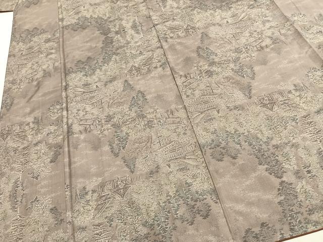 平和屋着物●都喜ヱ門 本場大島紬 カタス9マルキ 風景文 藤絹織物謹製 正絹 逸品 未使用 AABH0687fy