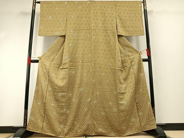 平和屋着物●上質な小紋 総絞り 正絹 逸品 AABH0708fy