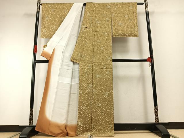 平和屋着物●上質な小紋 総絞り 正絹 逸品 AABH0708fy