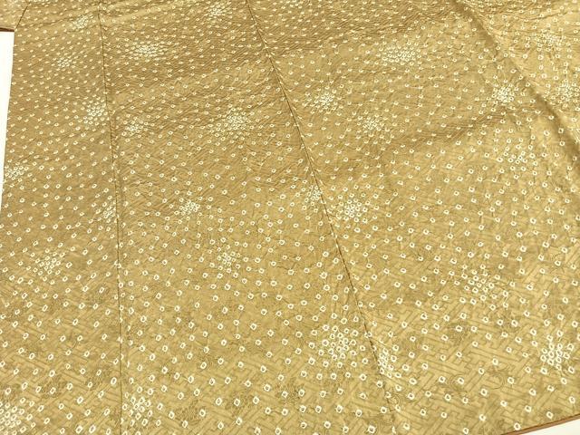 平和屋着物●上質な小紋 総絞り 正絹 逸品 AABH0708fy
