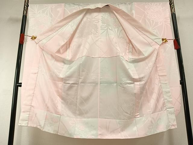 平和屋着物●振袖用長襦袢 無双仕立て 草花地紋 暈し染め 洗える着物 AABH0741fy