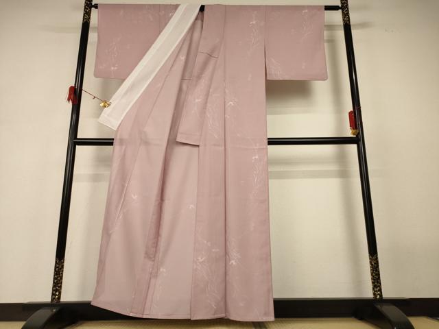 平和屋着物*夏物 小紋 絽 草花文 洗える着物 AABH3213jd