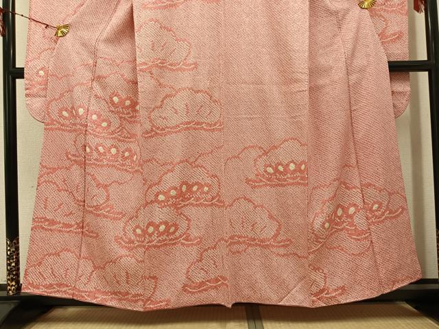 平和屋着物●豪華振袖 絞り 松 正絹 逸品 AABH3803ph