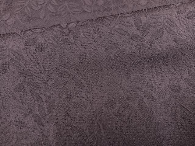 平和屋着物●上質な色無地 草木地紋 葡萄鼠色 正絹 逸品 AABH3840ph