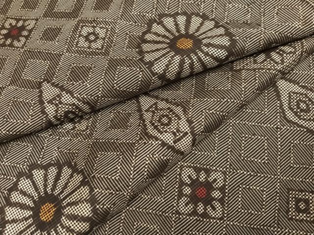 平和屋着物●本場大島紬 花菱文 正絹 逸品 AABH3841ph