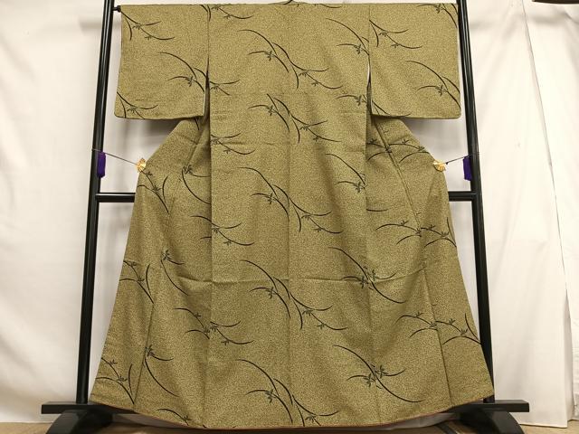 平和屋着物■小紋 草花文 洗える着物 未使用 AABH0954oa